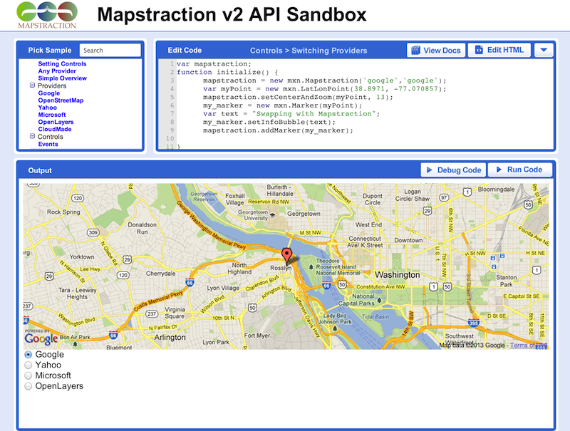 Mapstraction Sandbox